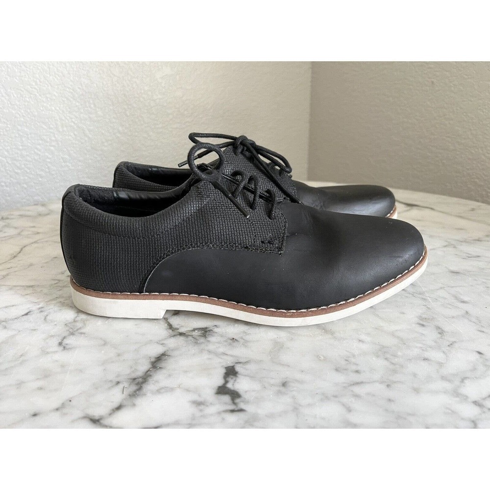 Zara Mens Lace Up Oxford Derby Shoes Size 40 US 7 Black